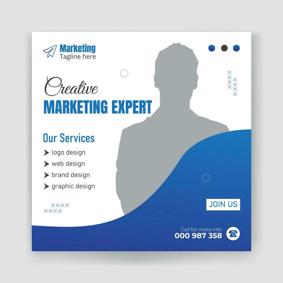 Corporate and business promotion social media post design vector
