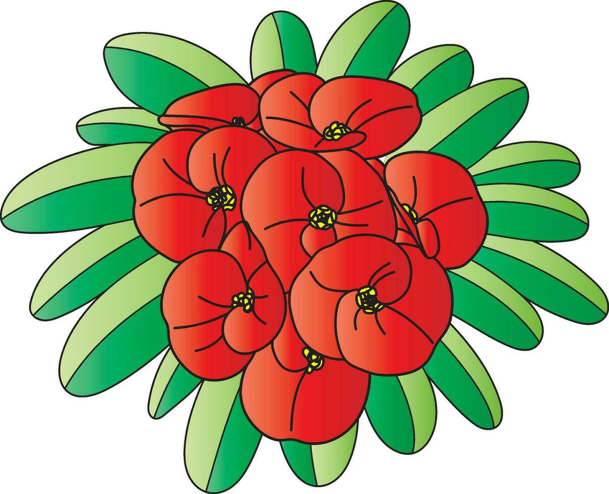 resumen corona de espinas, Cristo espina flor. vector