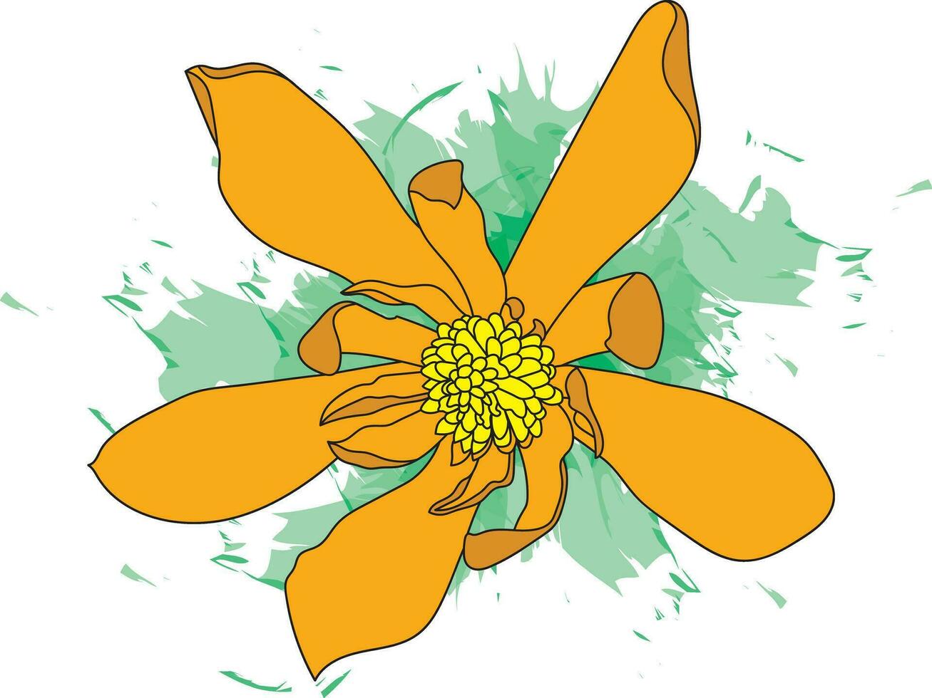 resumen de amarillo champaka floreciente flor. vector