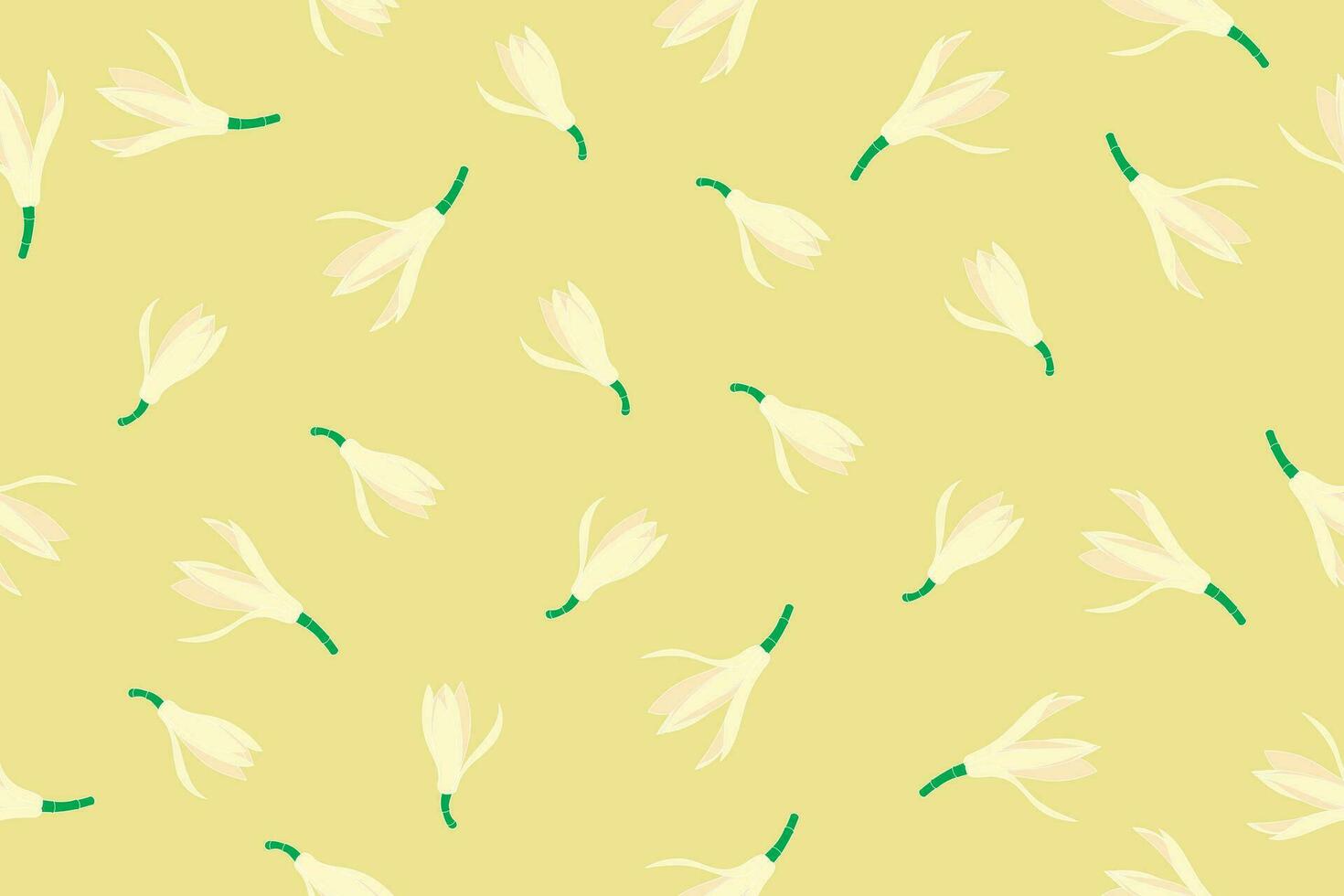 ilustración de chempaka flor con floreciente en amarillo antecedentes. vector