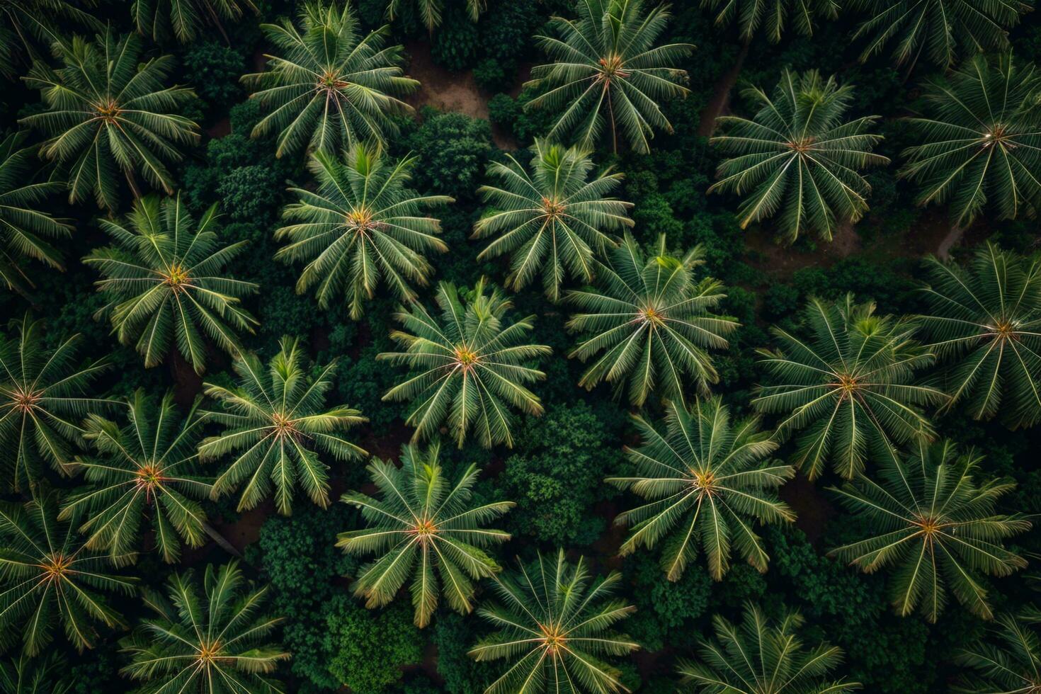 AI generated Coconut Trees Fields Agriculture Background View photo