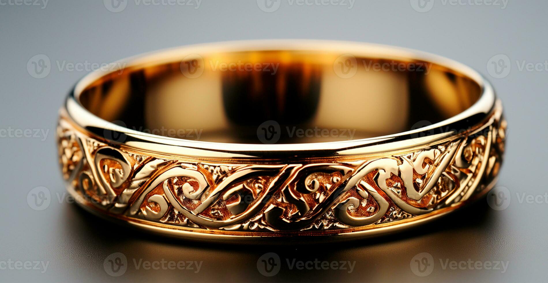 ai generado amarillo oro anillo con precioso piedras, joyería 585, 950 - ai generado imagen foto