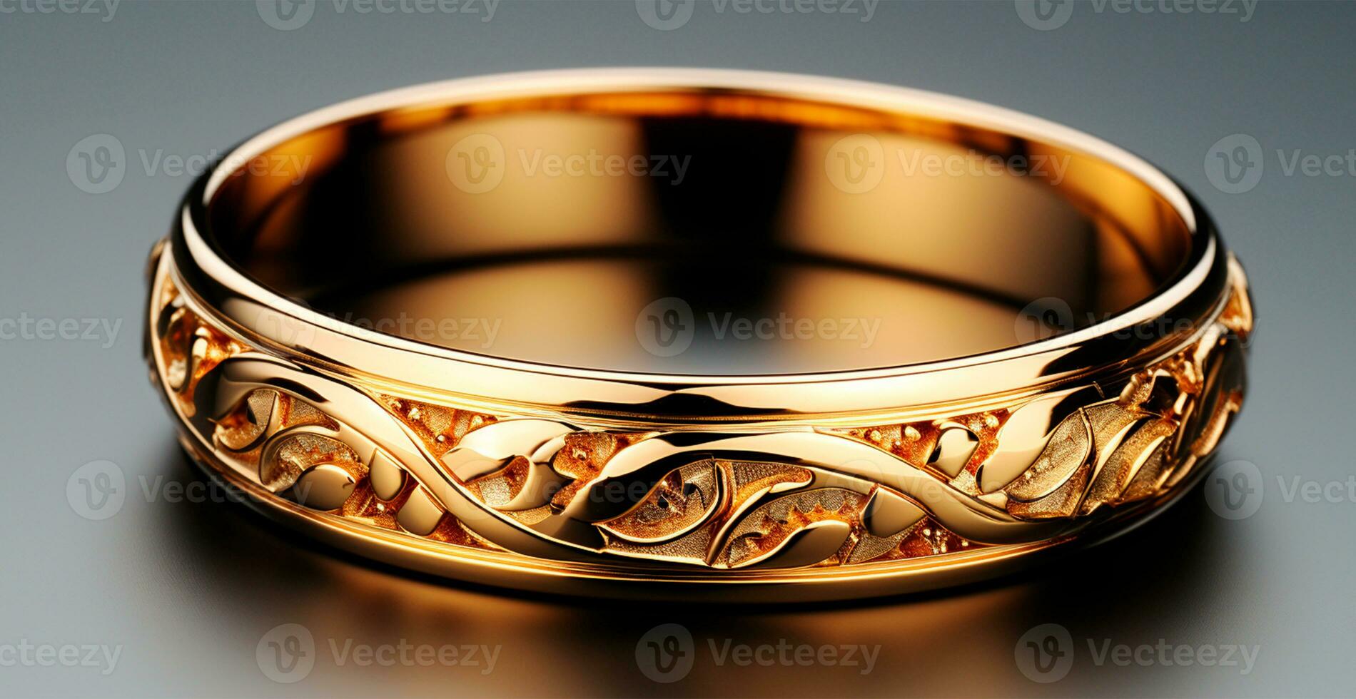 ai generado Boda anillos en amarillo oro, joyería 585, 750 - ai generado imagen foto