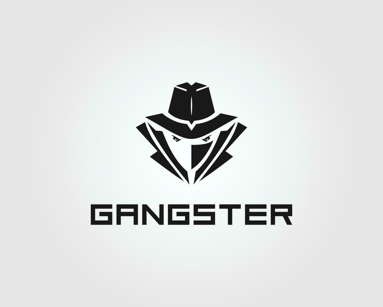 Gangster with Bandana Scarf Mask Logo Design Vector Template.