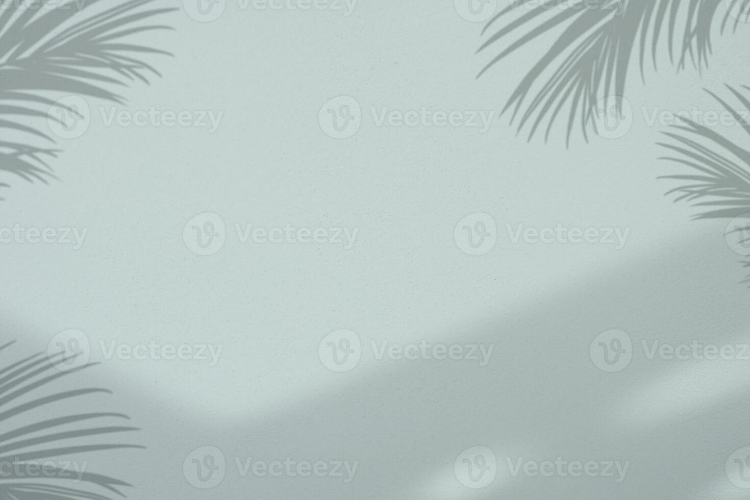 Summer background,Palm Leaves Shadows and Light on Blue Cement Wall, Empty Backdrop Concrete floor with Surface, Texture background for Product Present or Holiday Vacation,Travel Banner photo