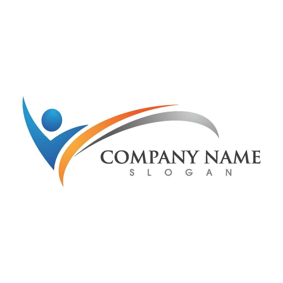 Human character logo sign vector