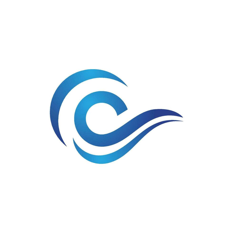 Water wave icon vector
