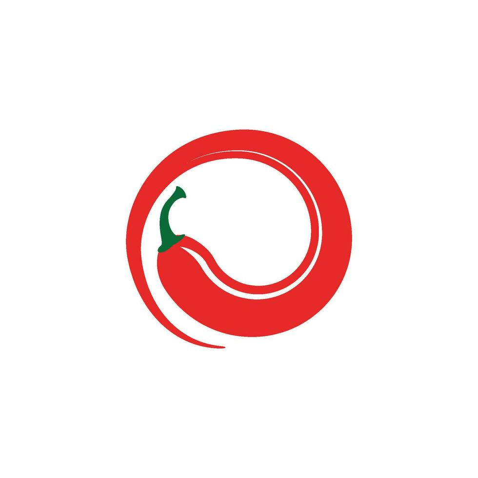 Red hot natural chili icon vector Illustration