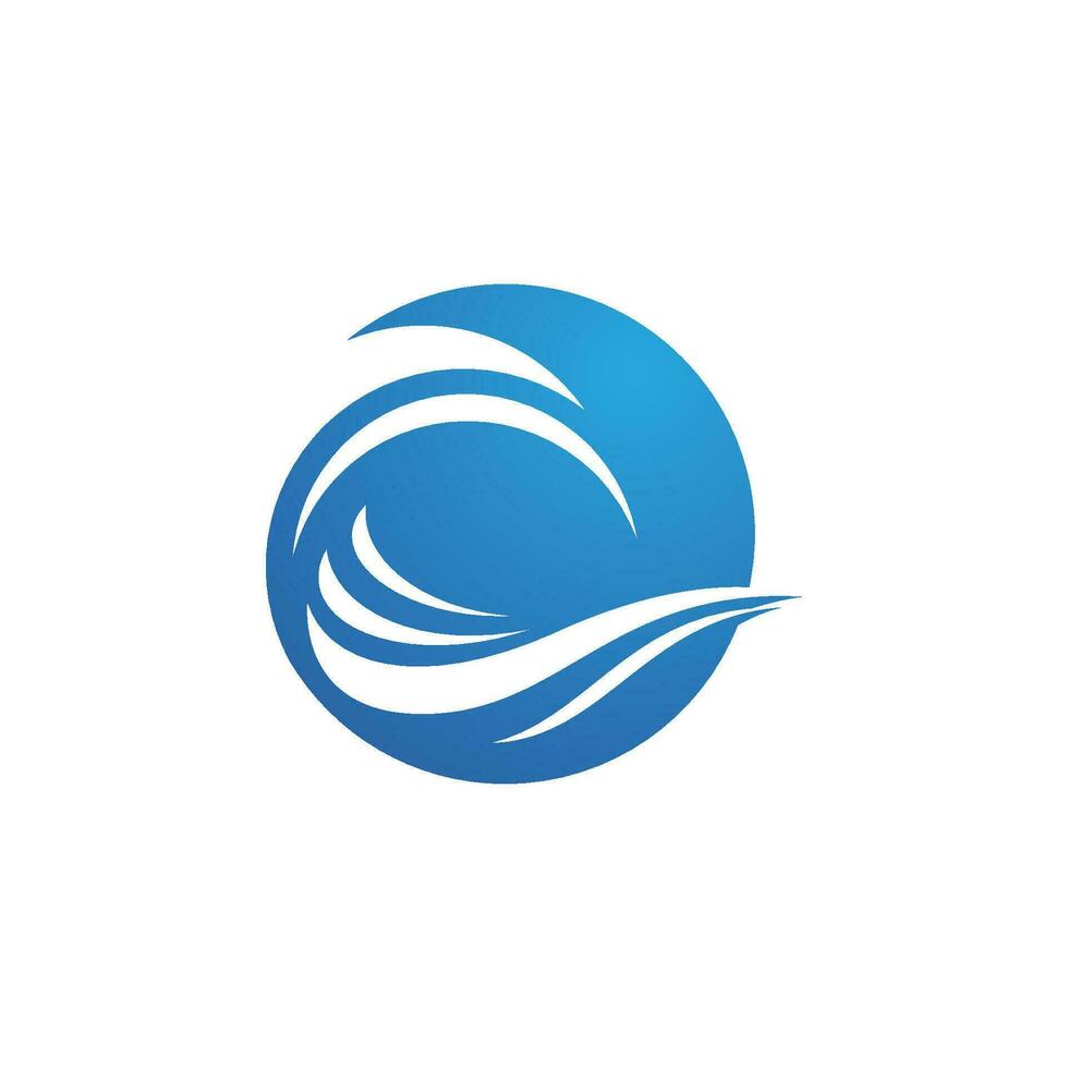 Water wave icon vector