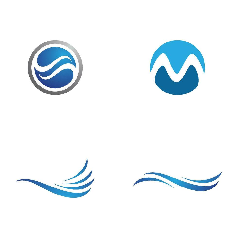Water wave icon vector