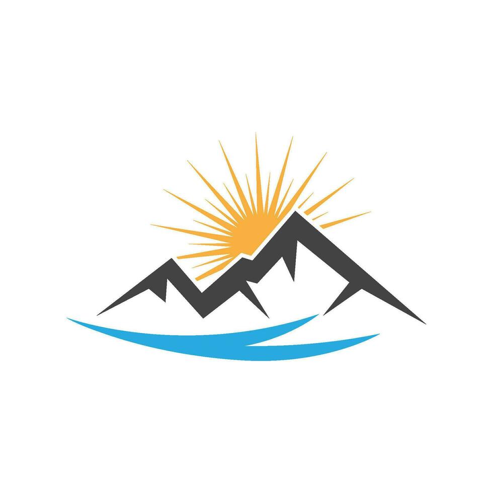 logotipo de icono de montaña vector