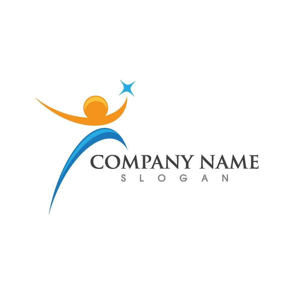 Human character logo sign vector