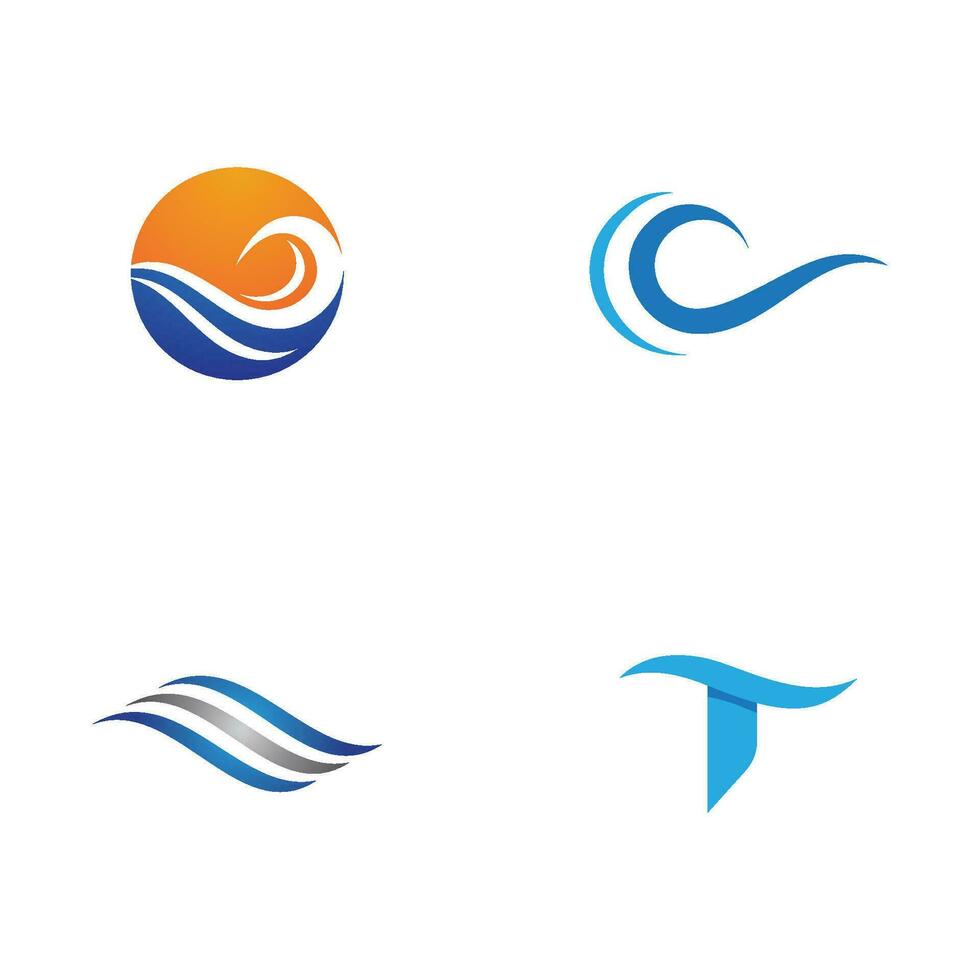 Water wave icon vector