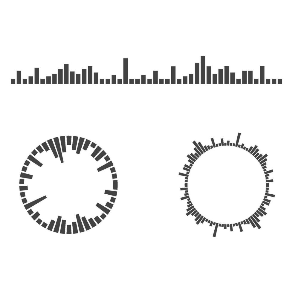 Ilustración de vector de ondas de sonido