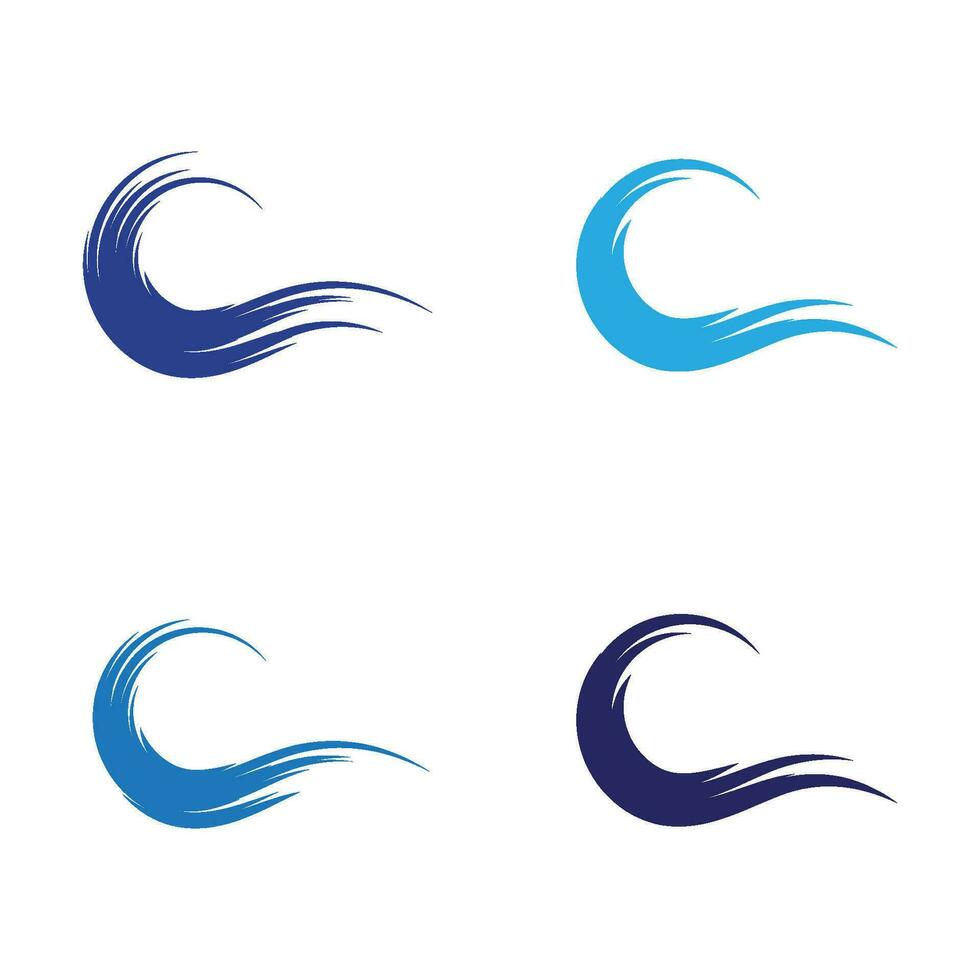 Water wave icon vector