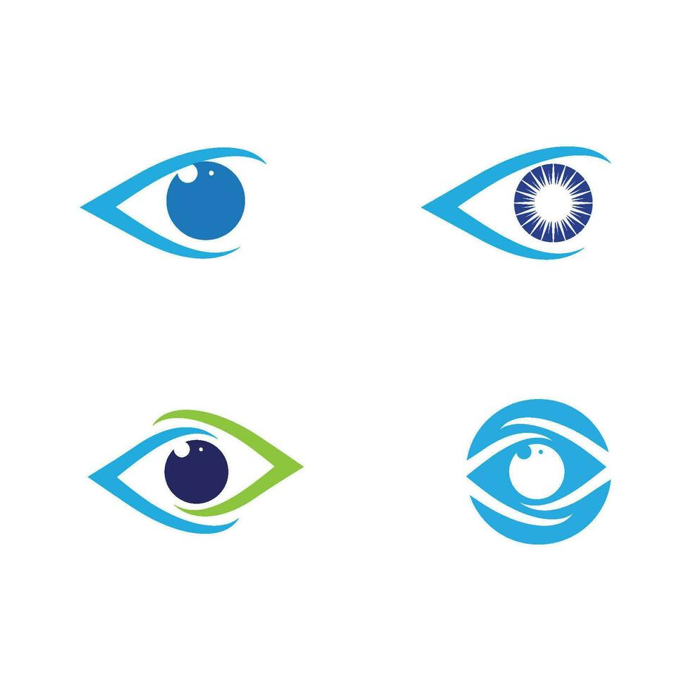 diseño de logotipo de vector de cuidado de los ojos