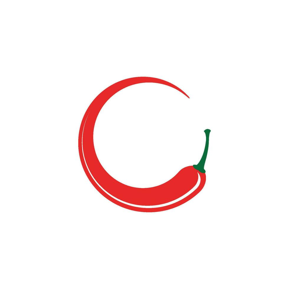 Red hot natural chili icon vector Illustration