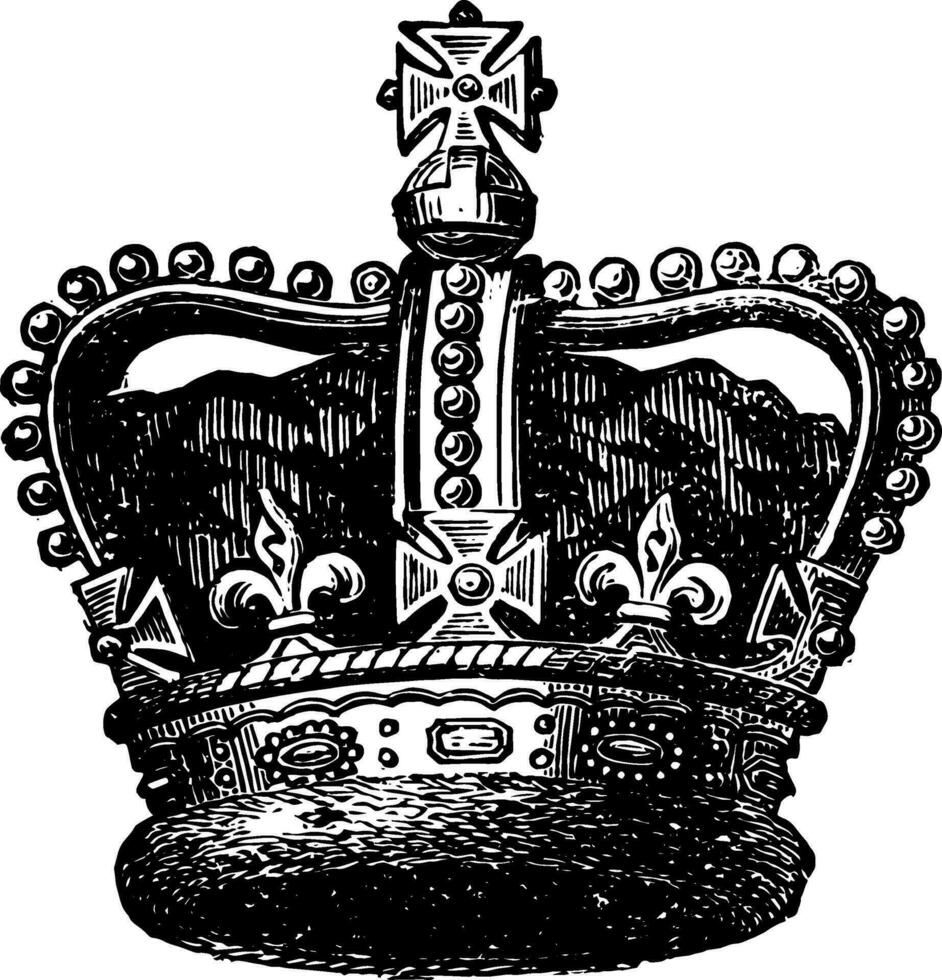 the coronation of emperors vintage engraving. vector