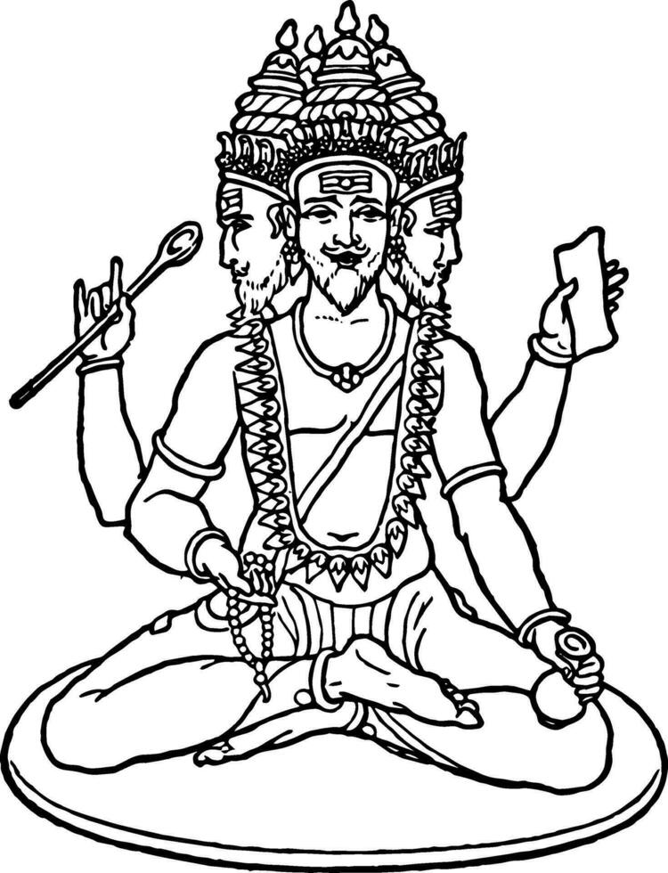 Brahma vintage illustration. vector