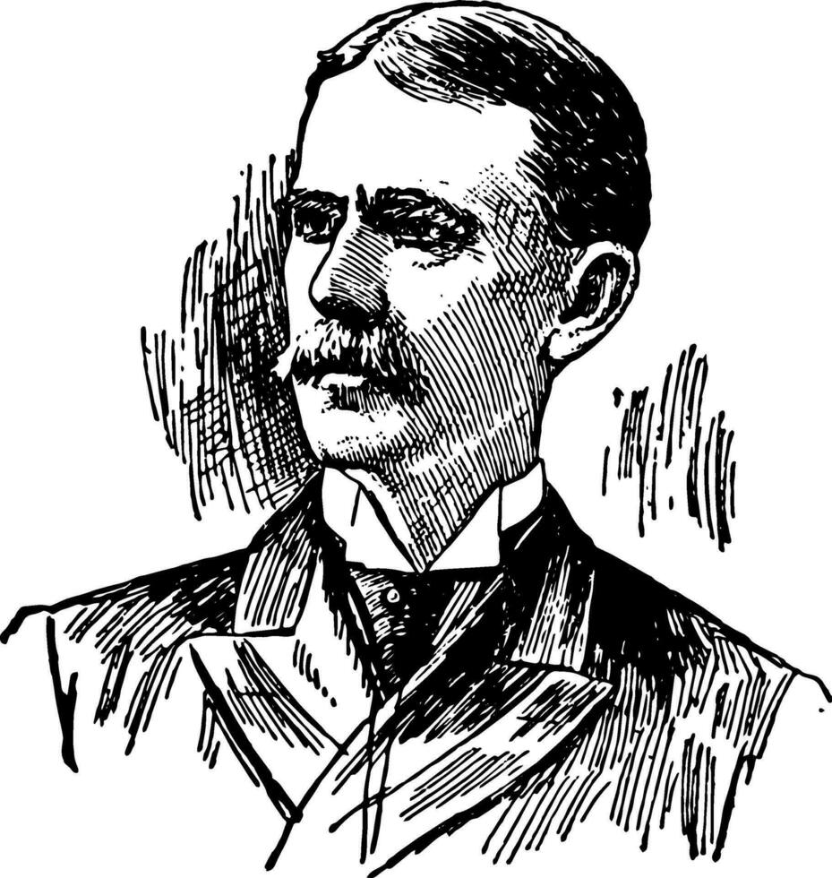 Henry Van Dyke, vintage illustration vector