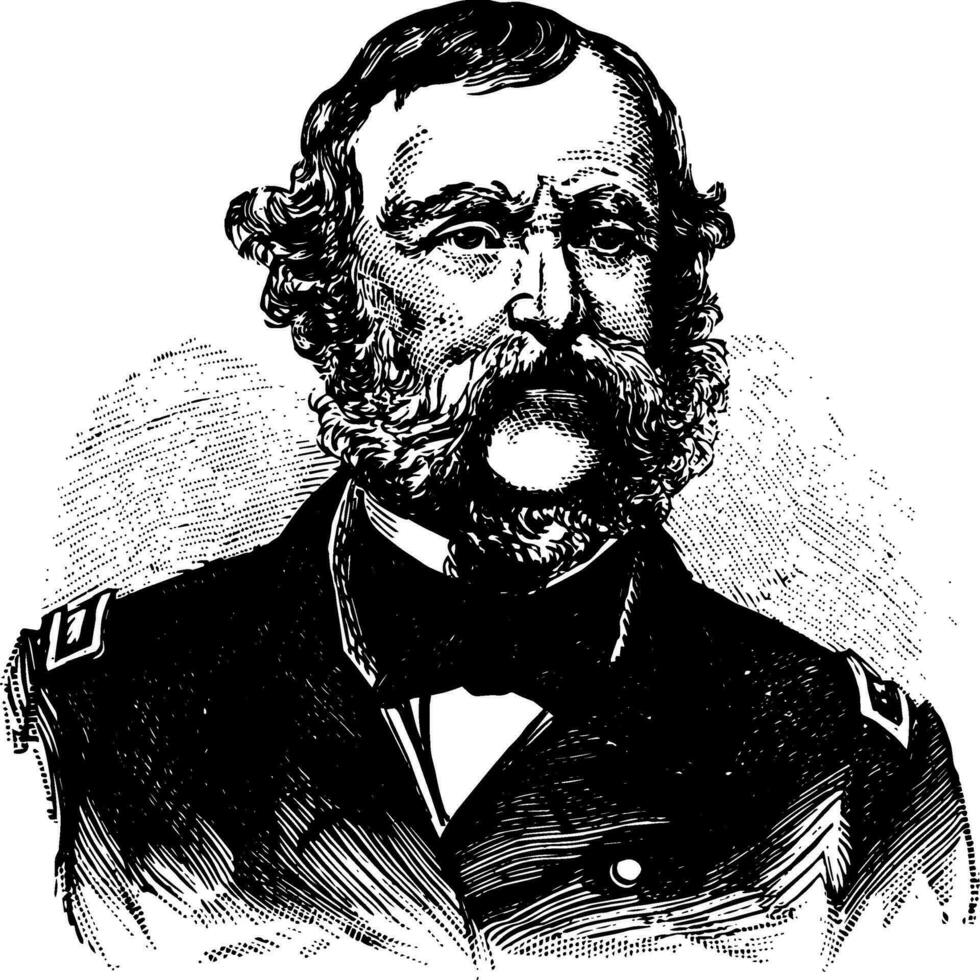 Samuel Francis Dupont vintage illustration vector