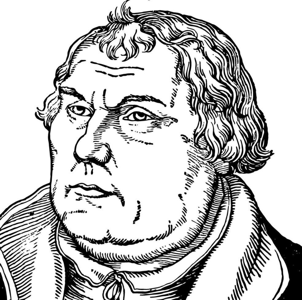 Martin Luther, vintage illustration vector