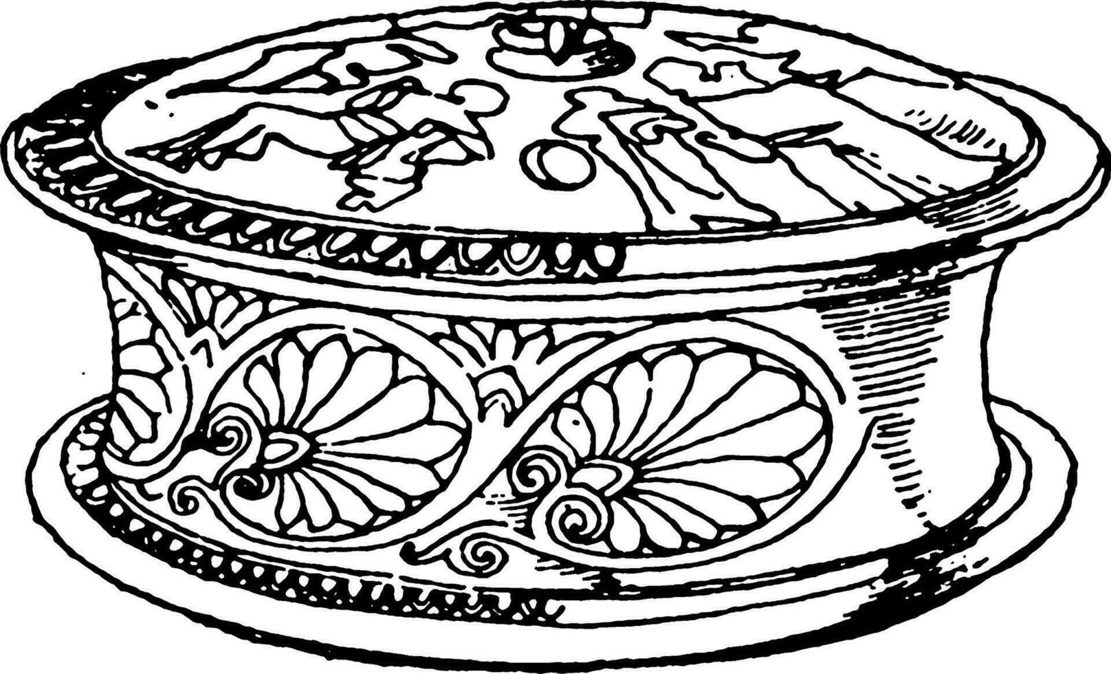 Red figure belongs to the later period of the red figure style, vintage