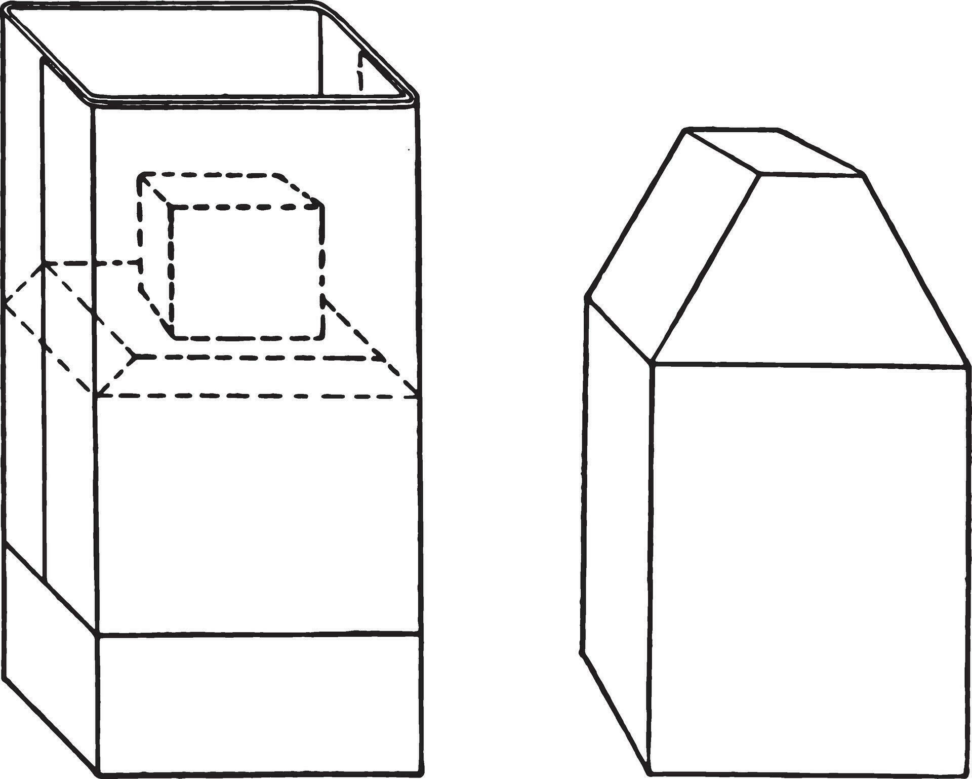 Paper properly wrapped around block with block of tissue, vintage