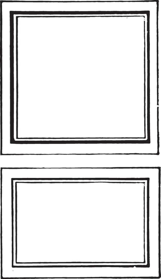 Proper size labels for labeling microscopic slides, vintage engraving. vector