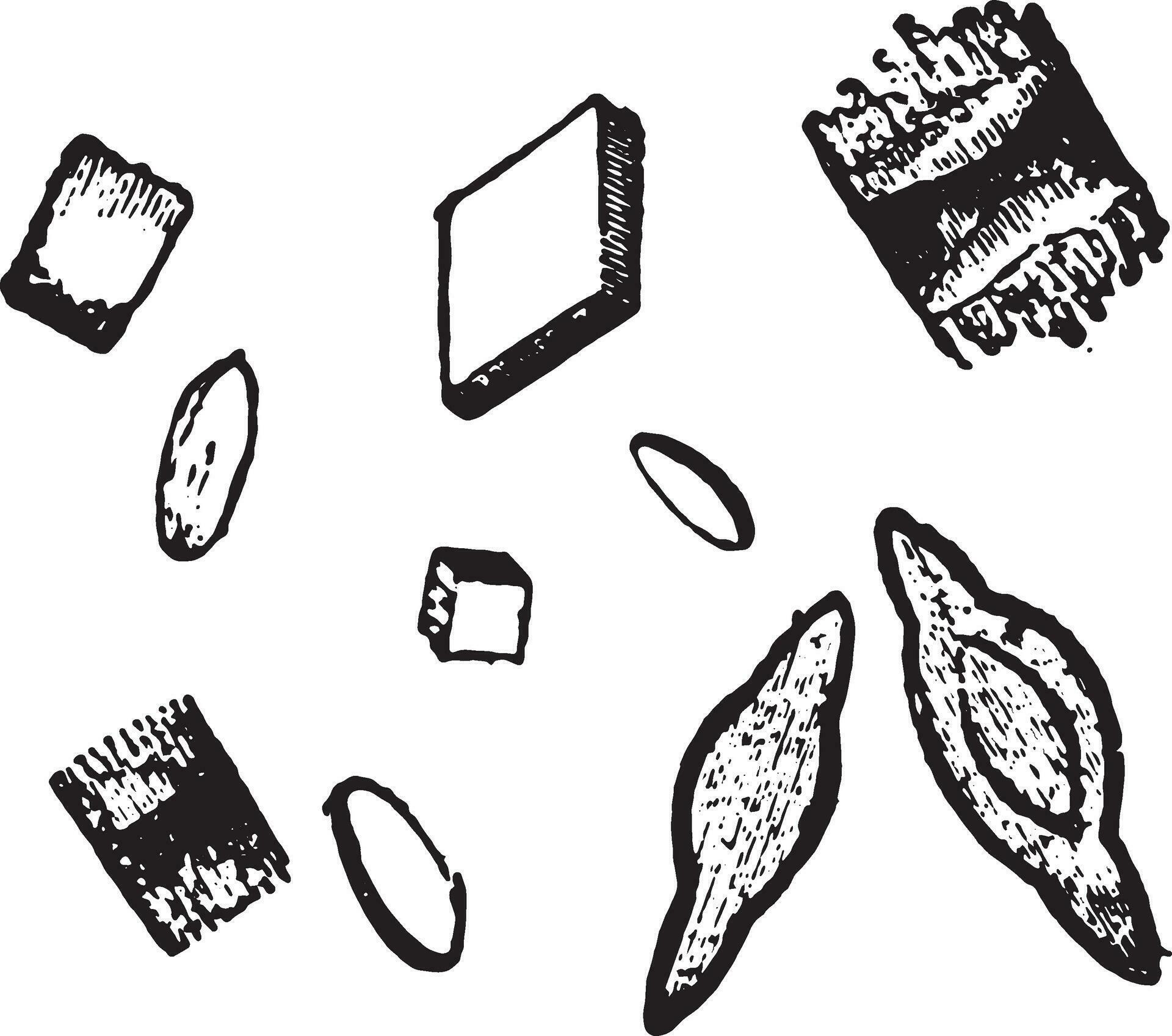 Whetstone and irregular crystals of uric acid, vintage engraving. 35366531 Vector Art at Vecteezy