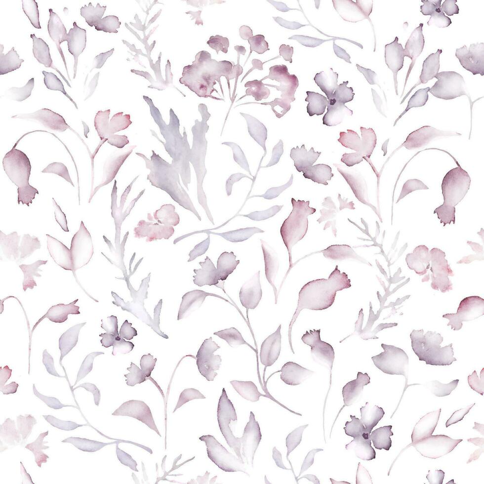 Watercolor seamless pattern. Hand drawn illustration isolated on white background. Vector EPS.