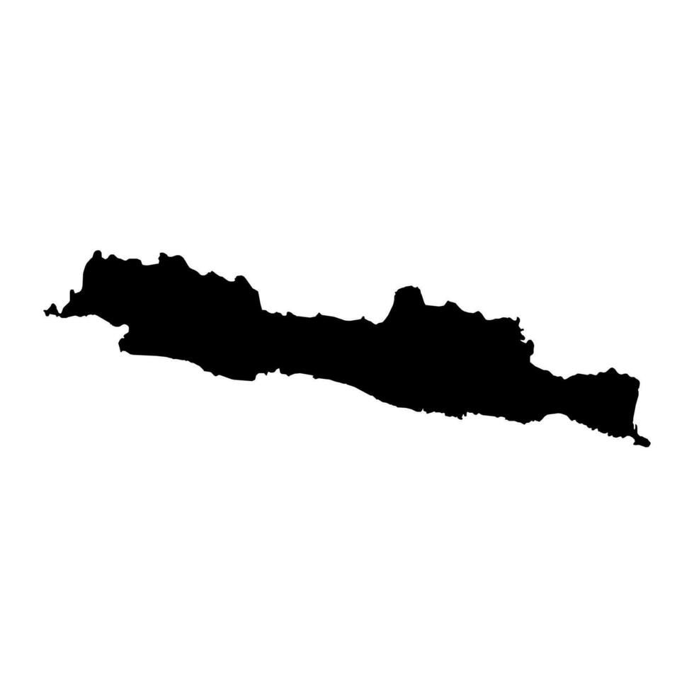 Java island map, region of Indonesia. Vector illustration.