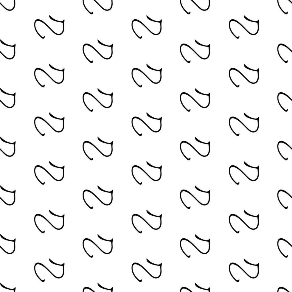 Seamless pattern with sketch round squiggle vector