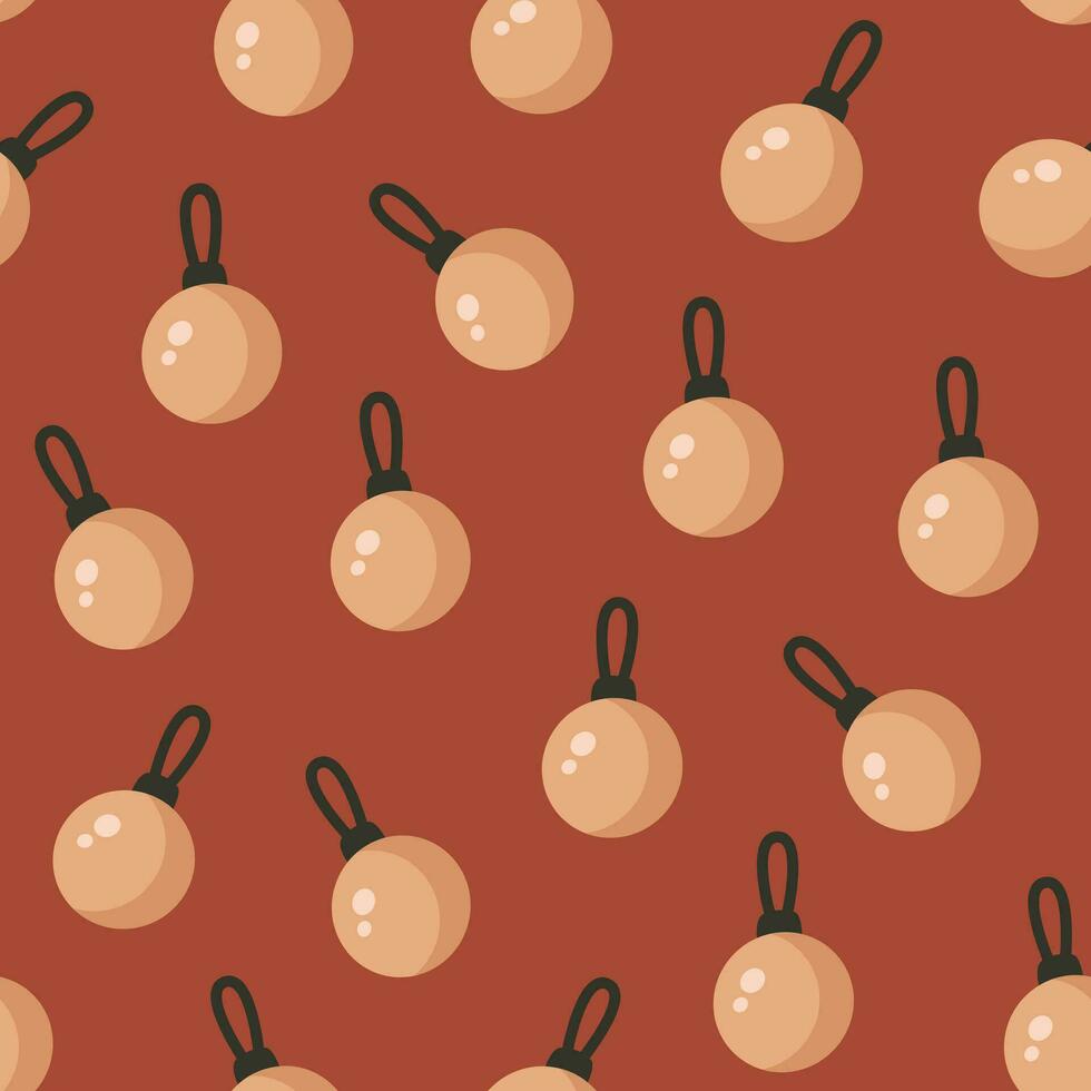Seamless pattern with Christmas balls vector