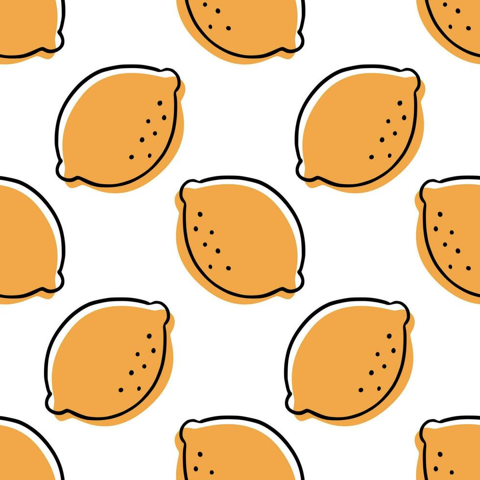 Lemon seamless pattern vector