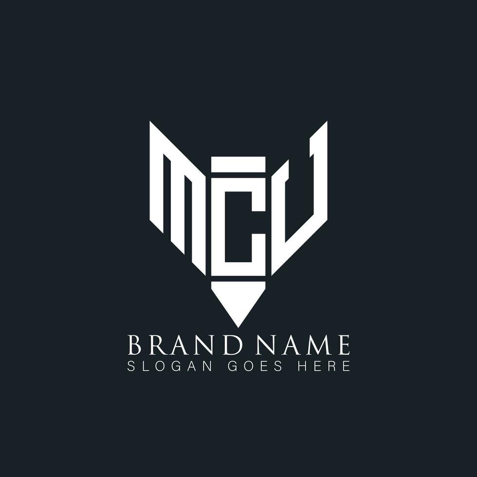 mcu resumen letra logo. mcu creativo monograma iniciales letra logo concepto. mcu único moderno plano resumen vector letra logo diseño.