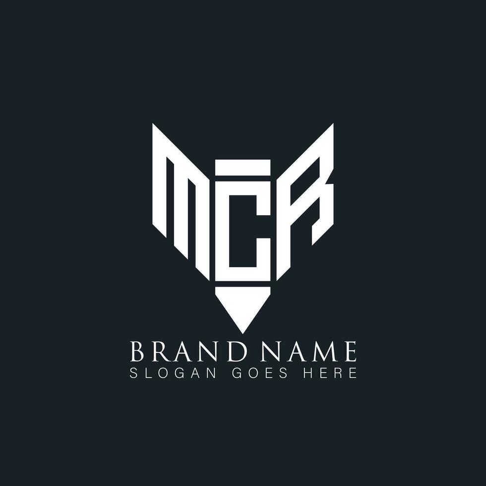 MCR abstract letter logo. MCR creative monogram initials letter 