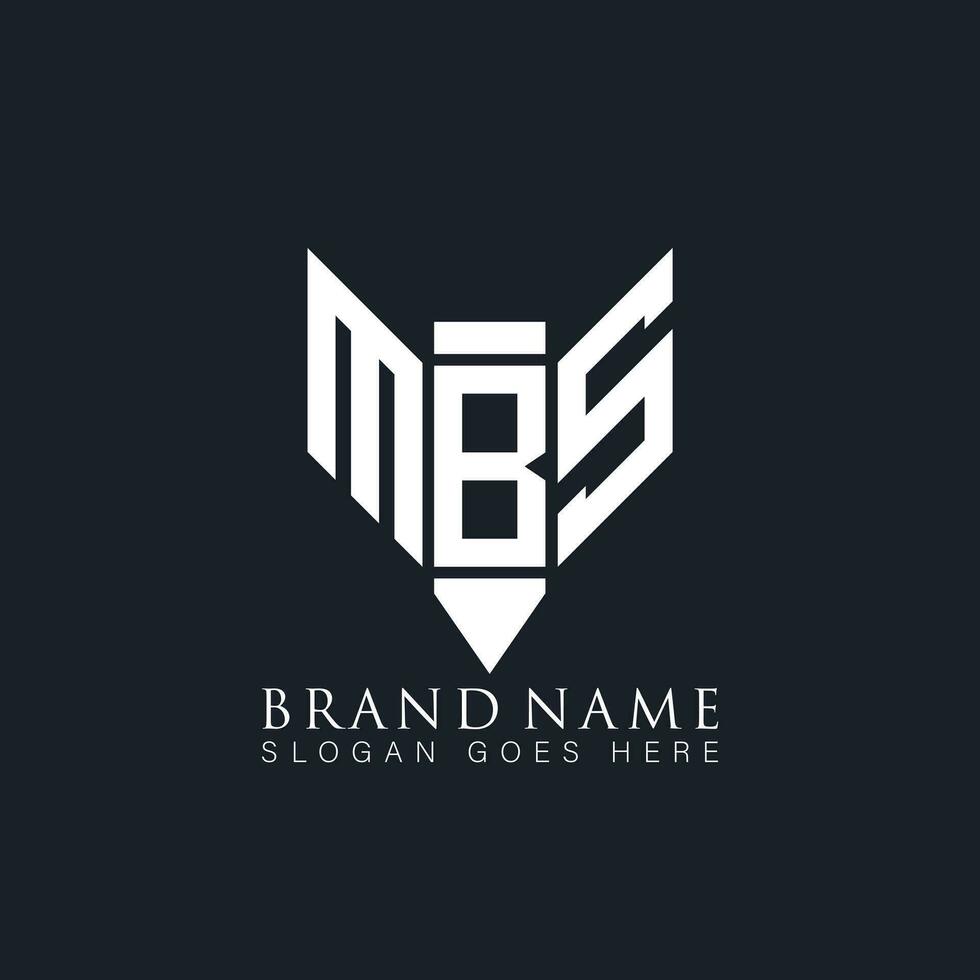 MBS abstract letter logo. MBS creative monogram initials letter logo concept. MBS Unique modern flat abstract vector letter logo design.
