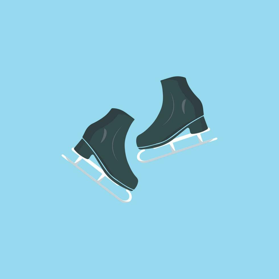 hielo patines icono colocar. plano conjunto de hielo patines vector íconos para web diseño. invierno Deportes zapato par para hielo Patinaje competencia aislado