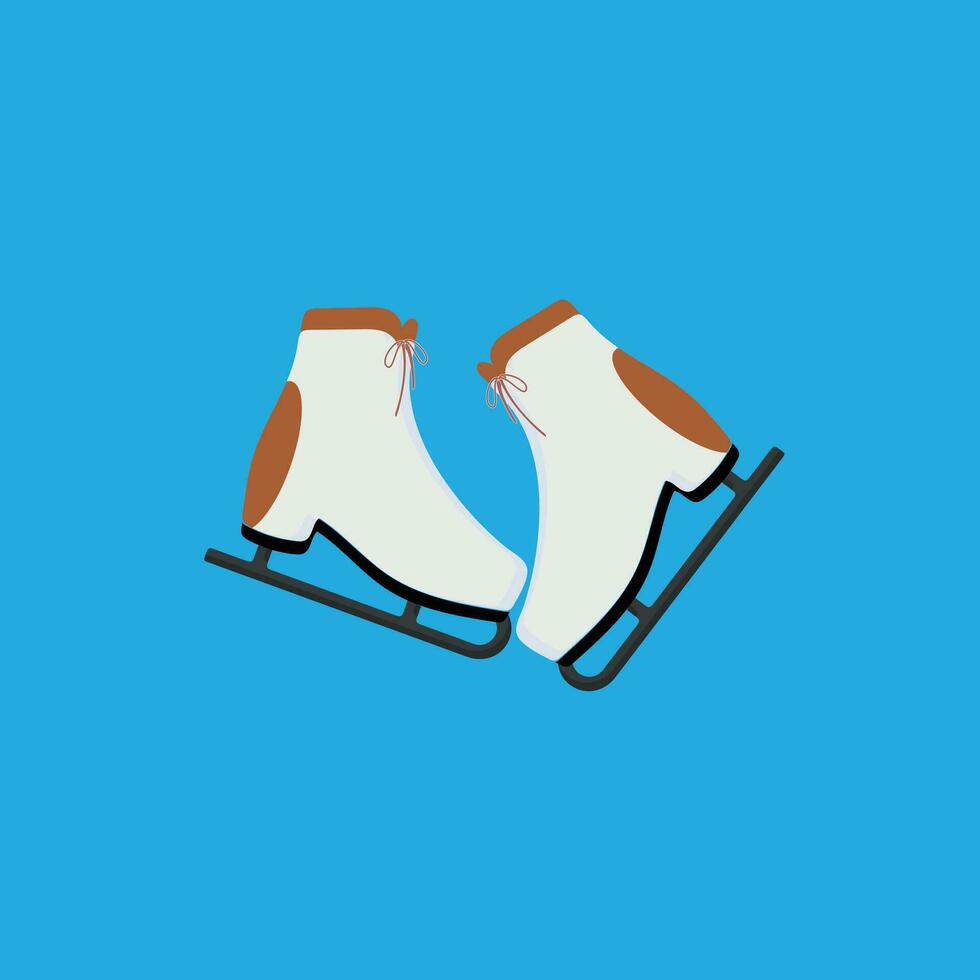 hielo patines icono colocar. plano conjunto de hielo patines vector íconos para web diseño. invierno Deportes zapato par para hielo Patinaje competencia aislado