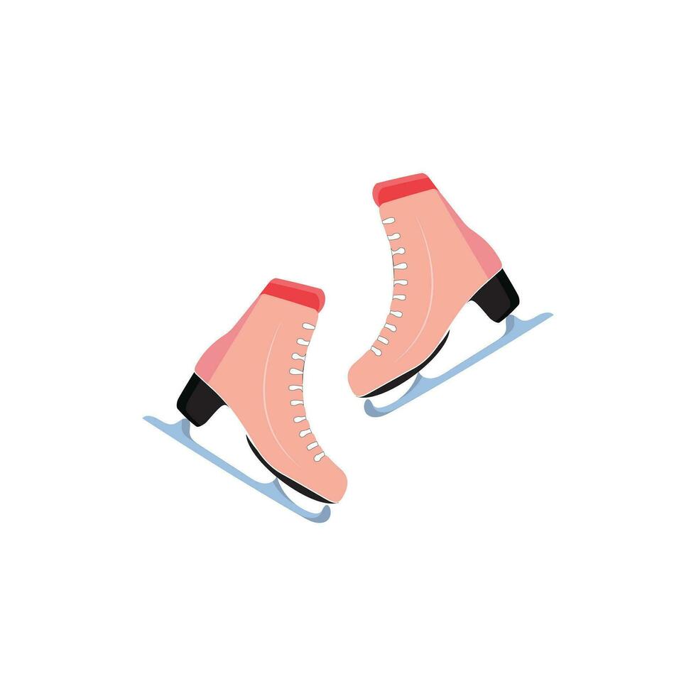 Ice skates icon set. Flat set of ice skates vector icons for web design. Winter sports shoe pair for ice skating competition isolated