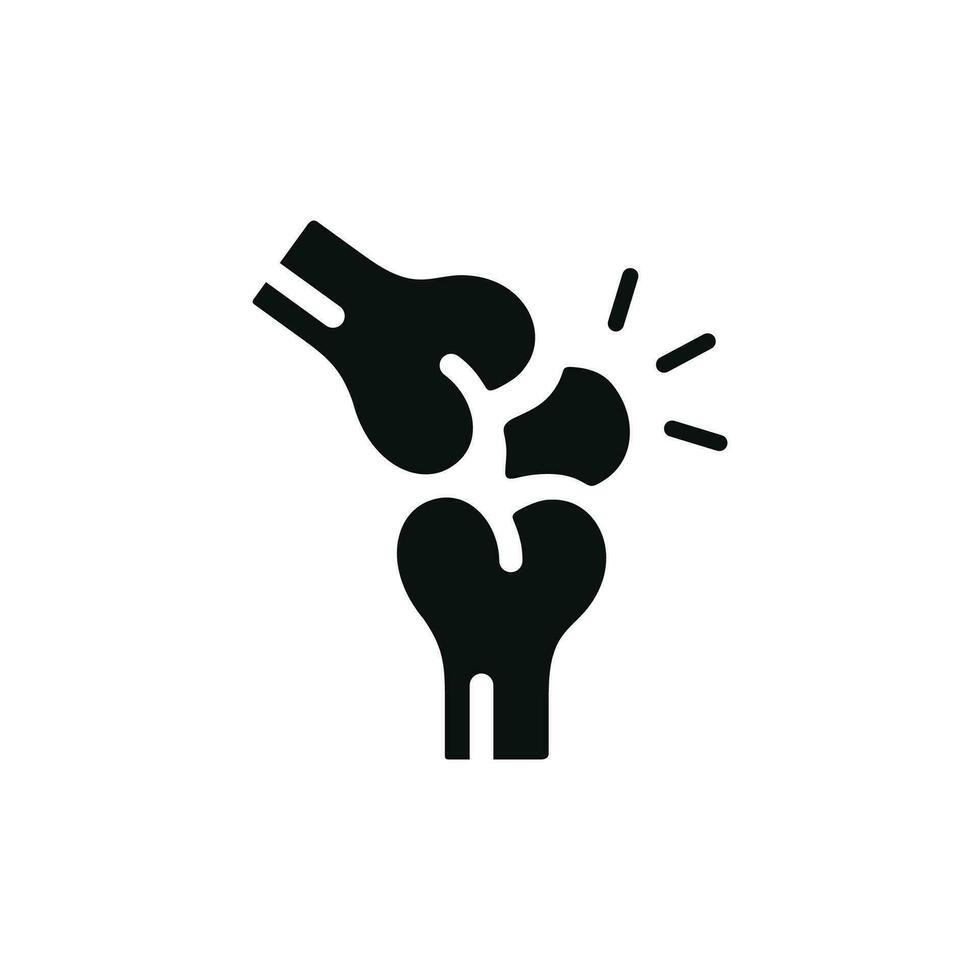 Bone joint icon isolated on white background vector