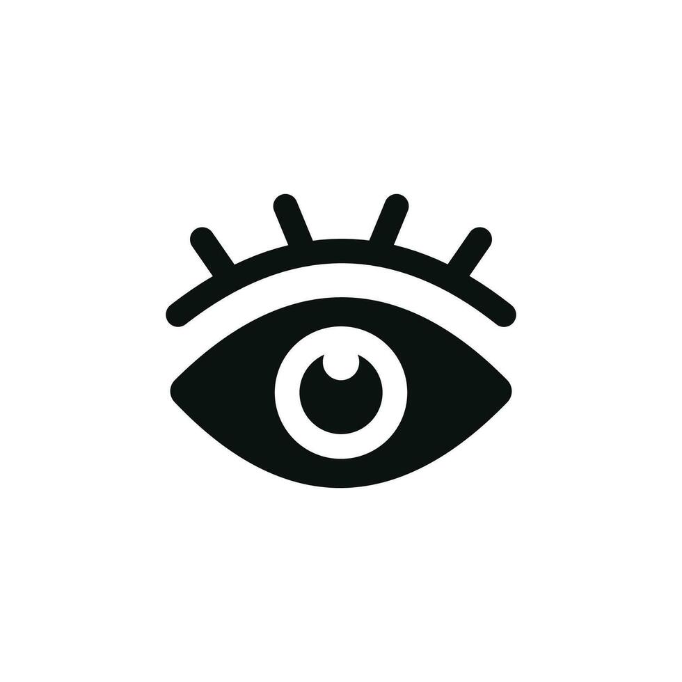 Eye icon isolated on white background vector