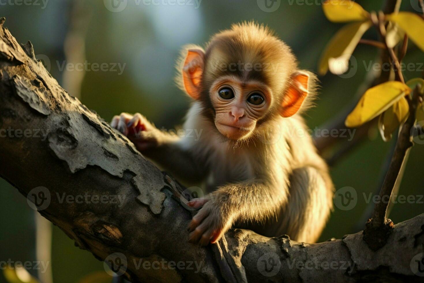 AI generated Cute Little baby goat in the field AI Generated photo