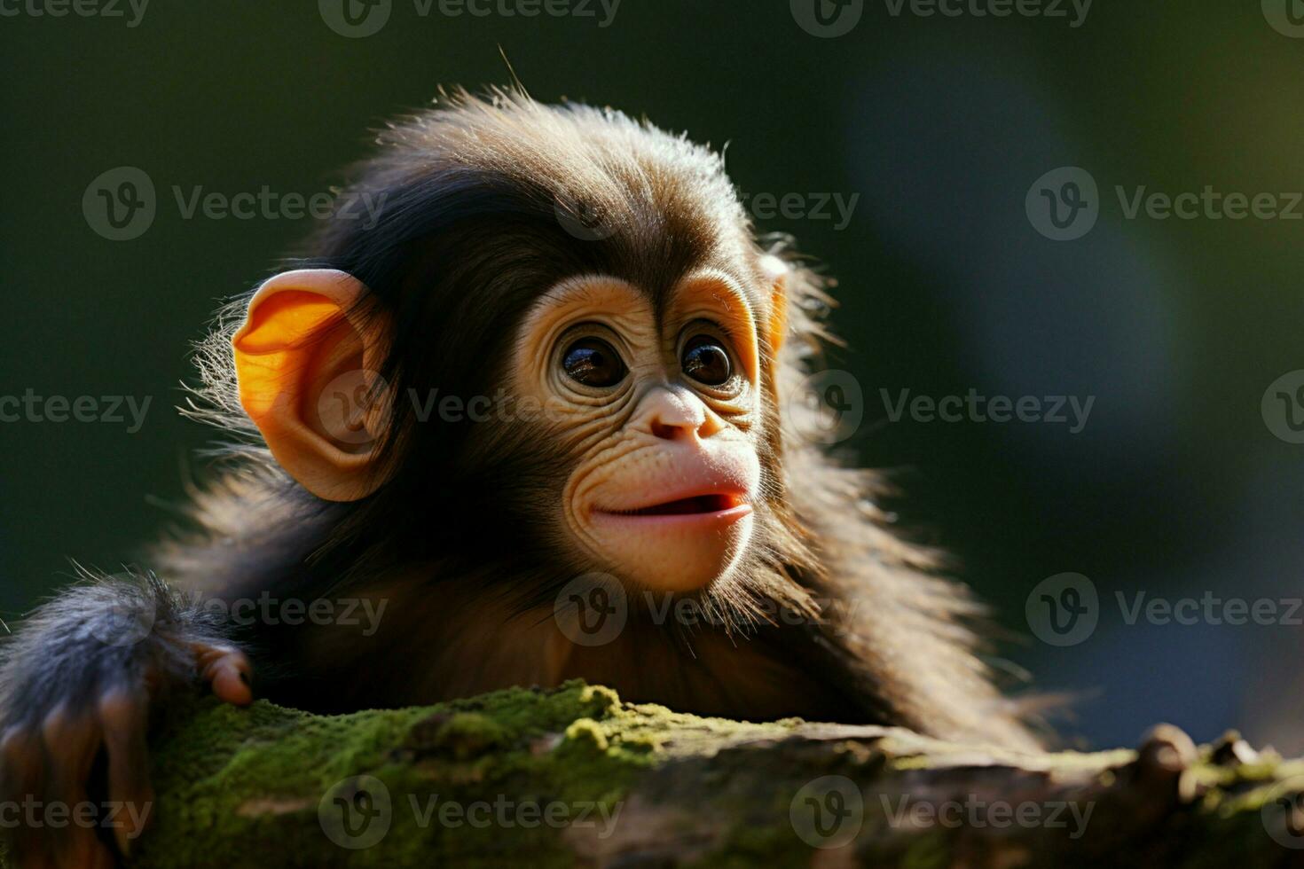 AI generated Cute Little baby goat in the field AI Generated photo
