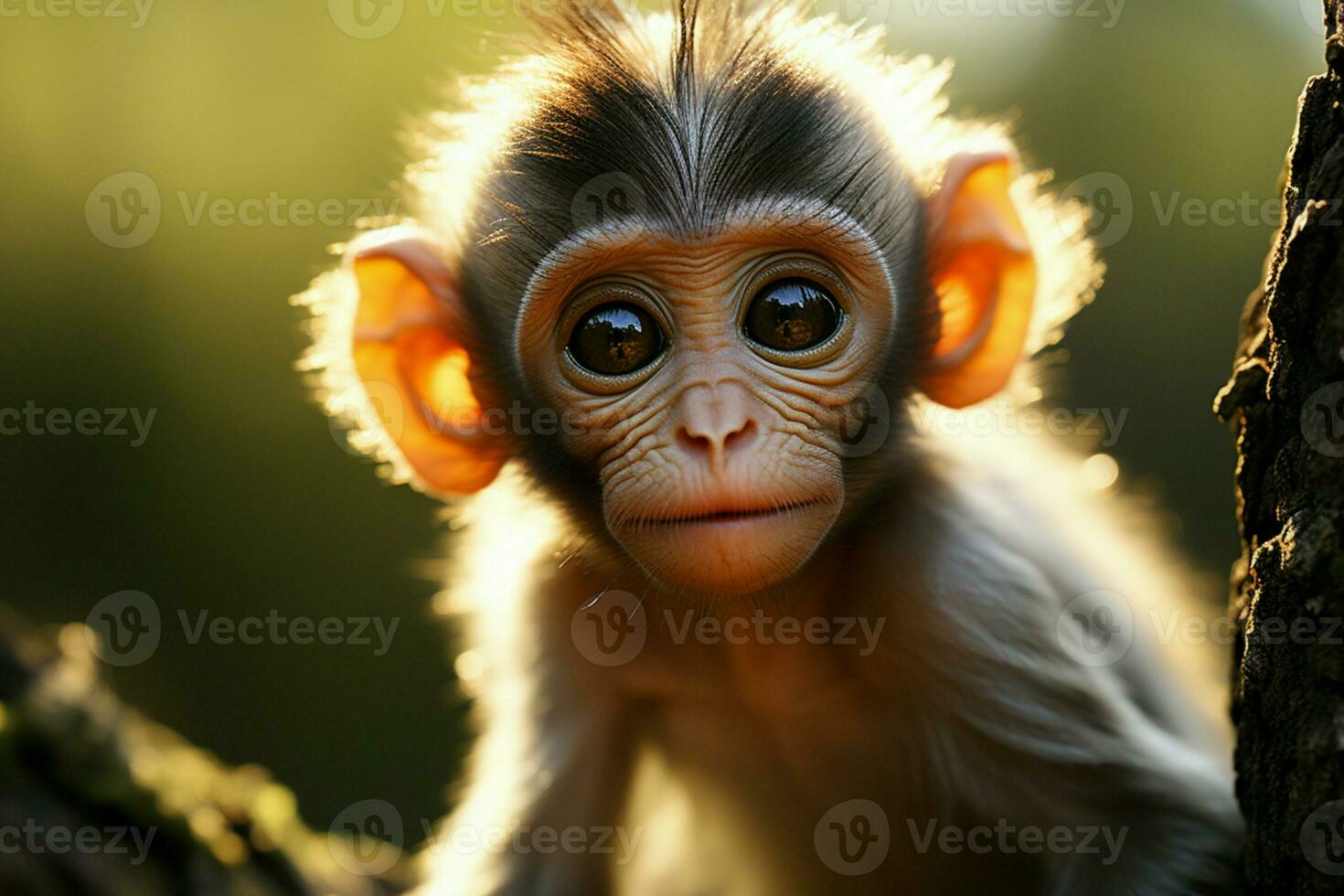 AI generated Cute Little baby goat in the field AI Generated photo
