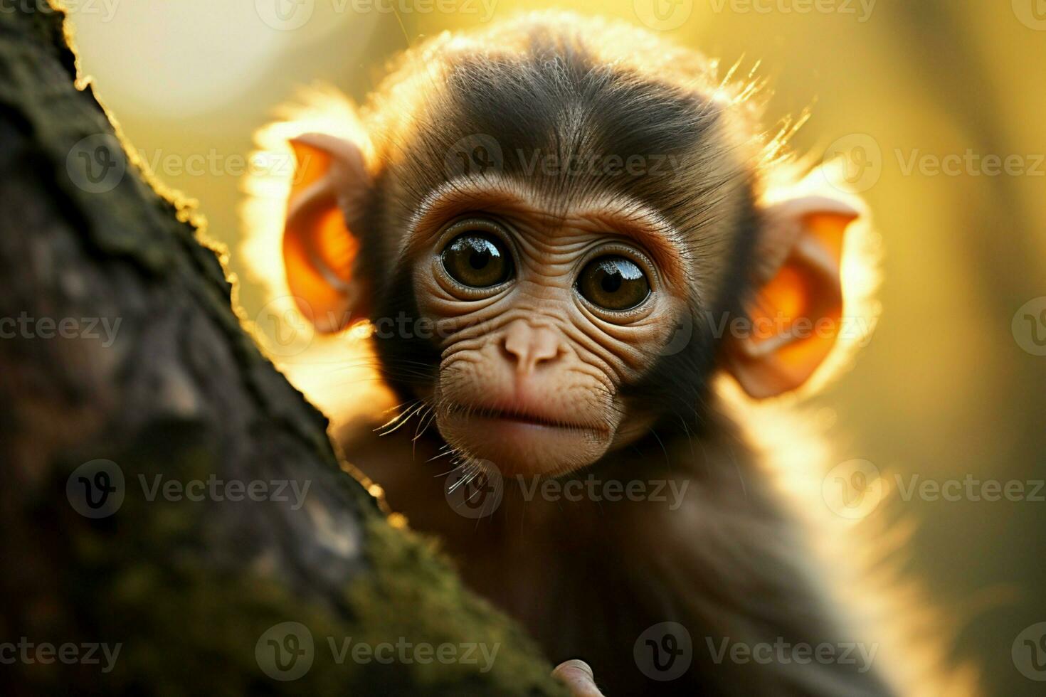AI generated Cute Little baby goat in the field AI Generated photo