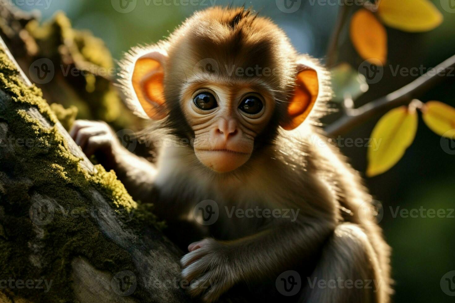 ai generado linda pequeño bebé cabra en el campo ai generado foto