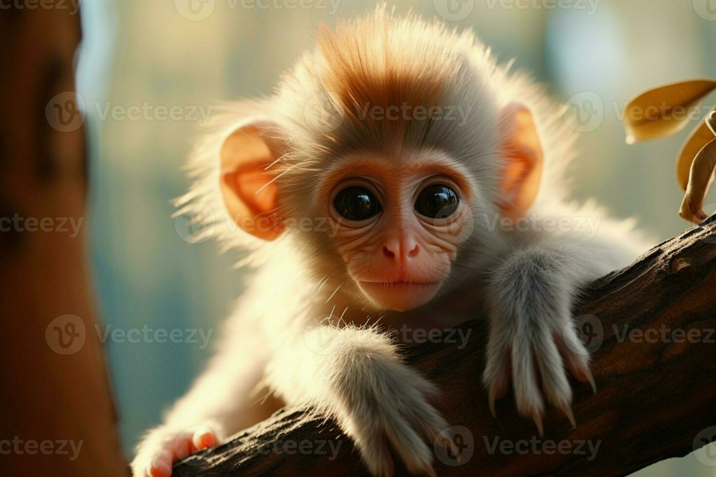 AI generated Cute Little baby goat in the field AI Generated photo