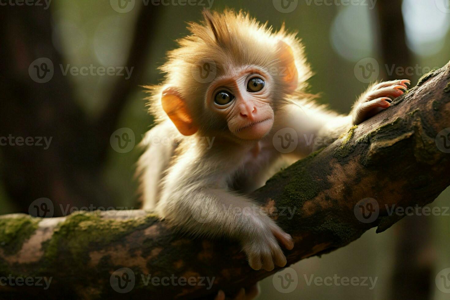AI generated Cute Little baby goat in the field AI Generated photo